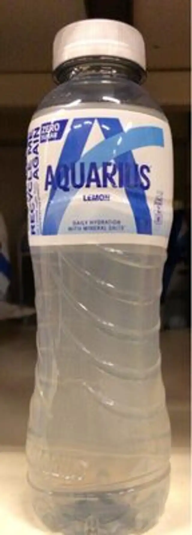 Aquarius Lemon Zero Sugar front packaging