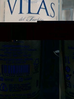 Agua Mineral Natural ingredients label