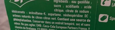 Mini ingredients label