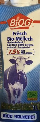 Lait frais demi-écrémé