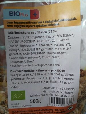 Bio Nuss Muesli