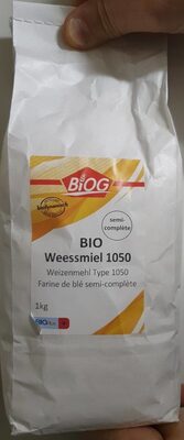 Bio Farine de blé semi-complète type 1050 front packaging