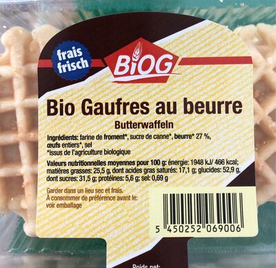 Bio Gaufres au beurre