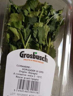 Coriandre front packaging