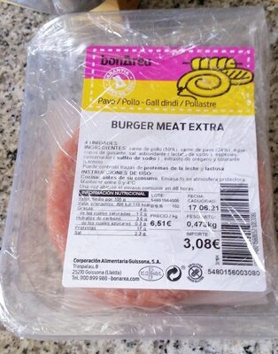 Burger meat extra