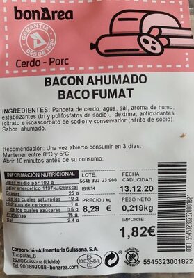 Bacon ahumado - Baco fumat