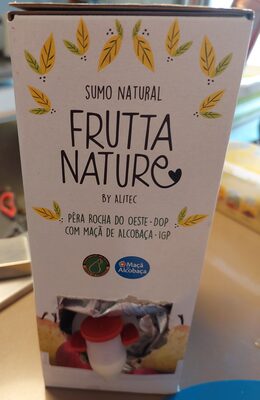 Sumo Natural Pêra Rocha do Oeste • DOP com Maçã de Alcobaça • IGP front packaging