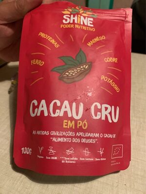 Cacau cru front packaging