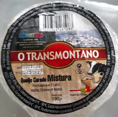Queijo Curado Mistura front packaging