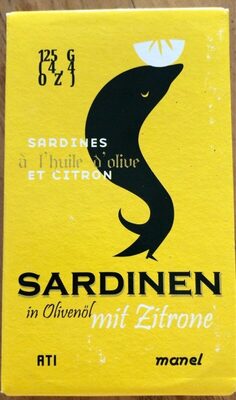 Sardines in olive oil with lemon