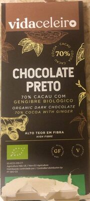 Chocolate Preto 70% Cacau com Gengibre Biológico