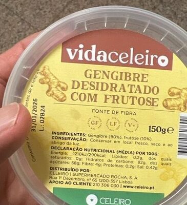 Gengibre Desidratado com Frutose
