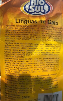 Linguas de gato front packaging