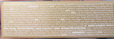 Barre melty cookie ingredients label
