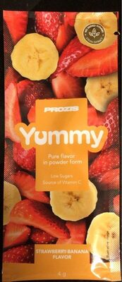 Yummy pure flavour in powder front packaging