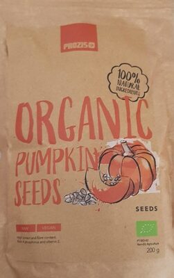 Organic pumpkin seeds front packaging