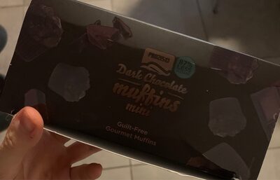 Dark chocolate muffins mini front packaging