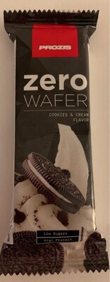 Zero wafer cookies and cream front packaging