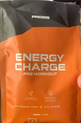 Energy charge pre-workout front packaging