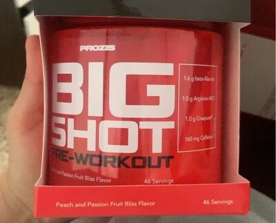 Big shot pre-workout front packaging
