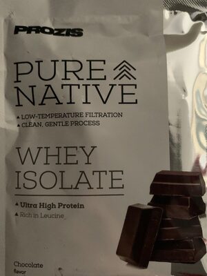 Pure Native Whey Isolate Chocolate front packaging