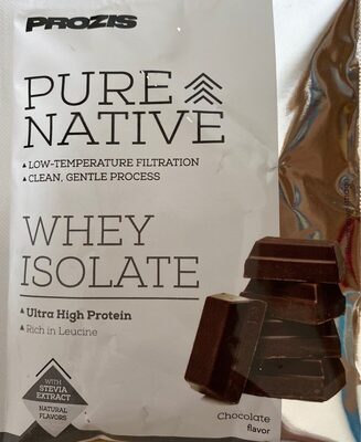 Pure native whey isolate front packaging