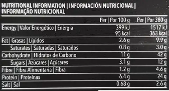 French Bœuf Bourguignong Beef Stew with Dauphinoise Potatoes nutrition facts table
