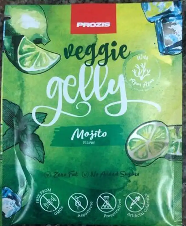 Veggie Gelly- agar agar- sabor mojito front packaging
