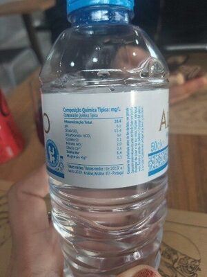 Água de nascente ingredients label