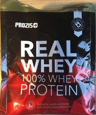 Real Whey cookies and cream front packaging
