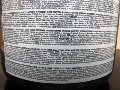 Whey Predators Prey ingredients label