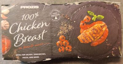 100% Chicken Breast in tomato sauce front packaging
