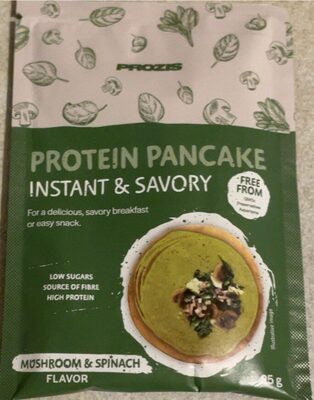 Protein Pancake, Instant & Savory, Mushroom & Spinach Flavor