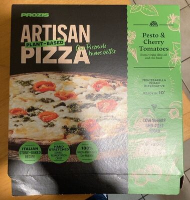 Artisan pizza front packaging