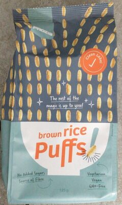 brown rice Puffs front packaging
