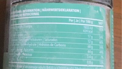 Cookie dough bites nutrition facts table