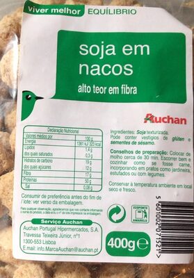 Soja em nacos front packaging