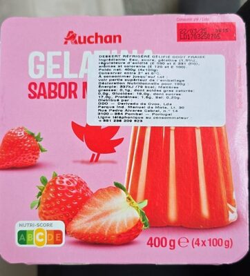Gelatina Auchan morango