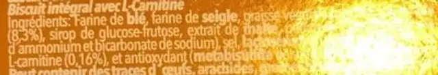 Vieira Integralis Biscuits 175 ingredients label