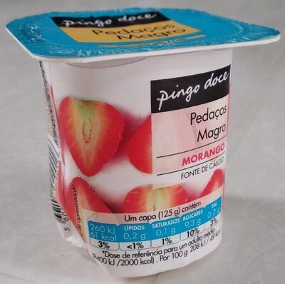 Pedaços Magro Morango