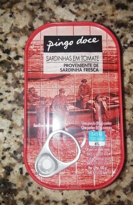Sardinhas em tomate front packaging