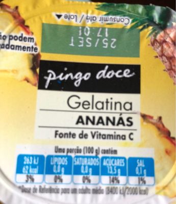 Gelatina ananas