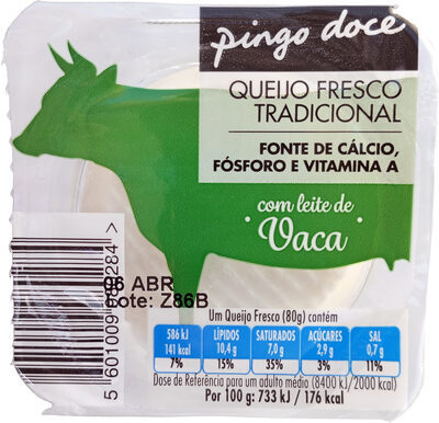 Queijo Fresco Tradicional com leite de Vaca