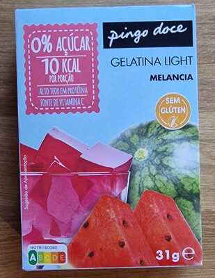 Gelatina Light Melancia front packaging