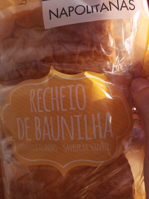 Napolitanas Recheio de Baunilha front packaging