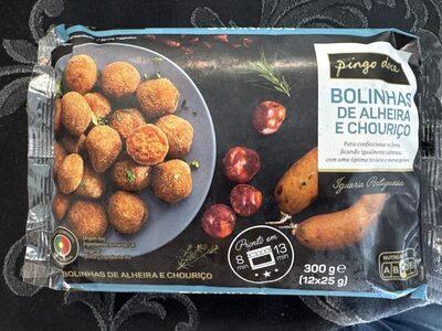 Bolinhas de Alheira e Chouriço front packaging