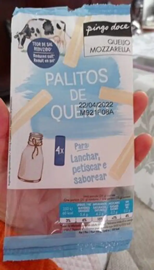 Queijo Mozzarella Palitos de Queijo front packaging