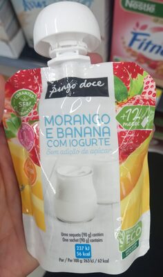 Morango e Banana com Iogurte