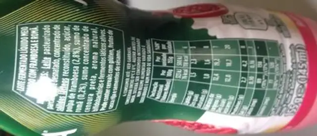 Yaourt Activia ingredients label