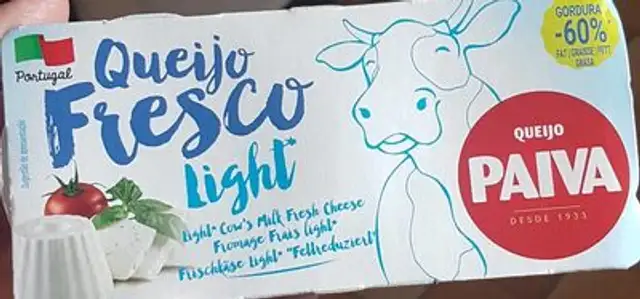 Queijo Fresco Light* front packaging